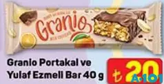GRANİO PORTAKAL VE YULAF EZMELİ BAR 40 G